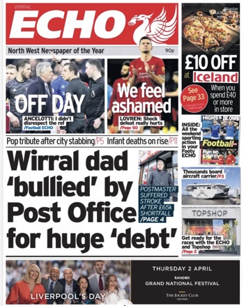 Liverpool Echo Frontpage