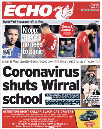Liverpool Echo Frontpage