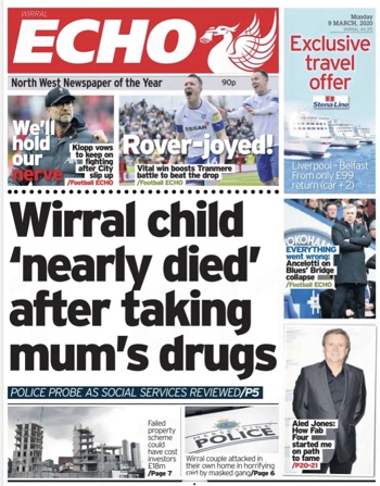 Liverpool Echo Frontpage