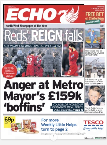 Liverpool Echo Frontpage