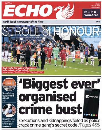 Liverpool Echo Frontpage
