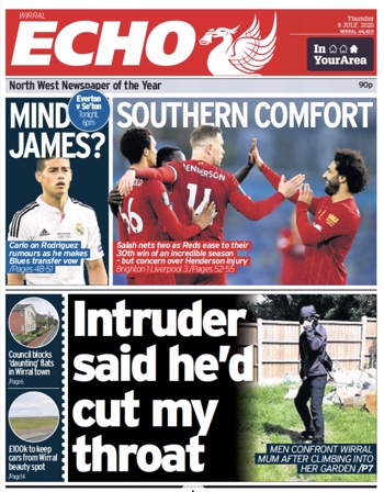 Liverpool Echo Frontpage