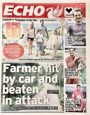 Liverpool Echo Frontpage