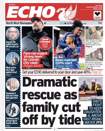 Liverpool Echo Frontpage