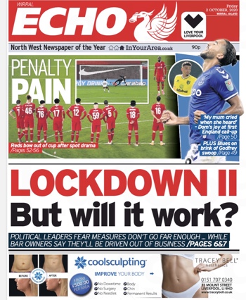 Liverpool Echo Frontpage
