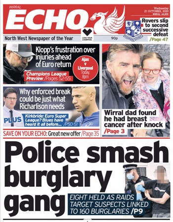 Liverpool Echo frontpage