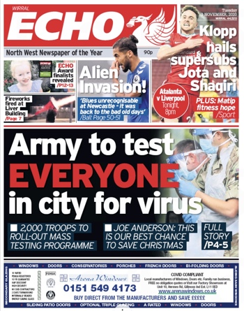 Liverpool Echo Frontpage