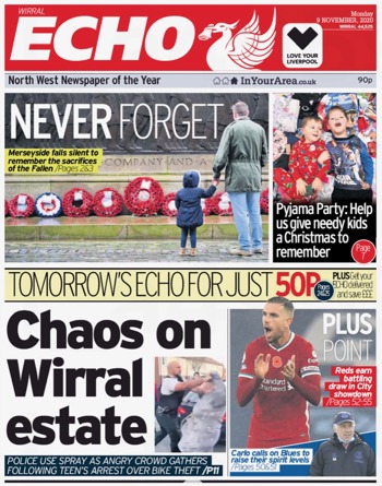 Liverpool Echo Frontpage