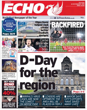 Liverpool Echo frontpage