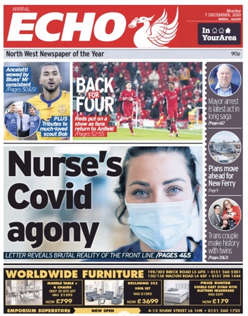 Liverpool Echo Front Page