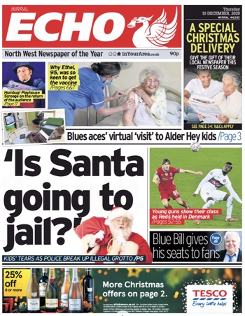 Liverpool Echo Frontpage