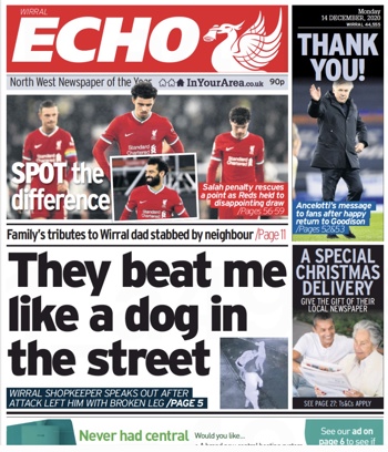 Liverpool Echo Frontpage
