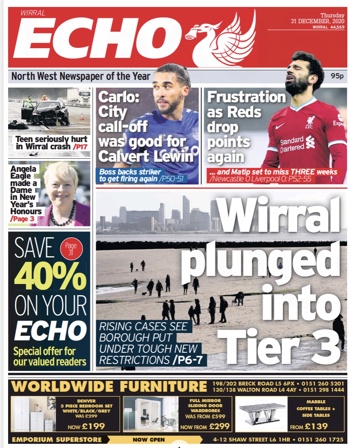 Liverpool Echo Frontpage