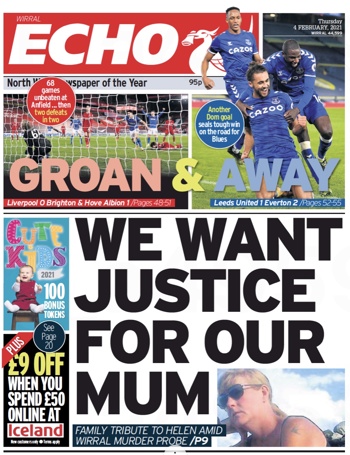 Liverpool Echo Frontpage