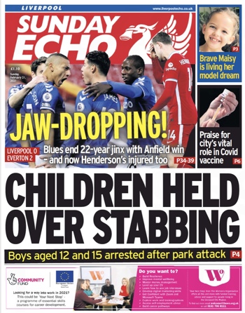 Liverpool Echo Frontpage