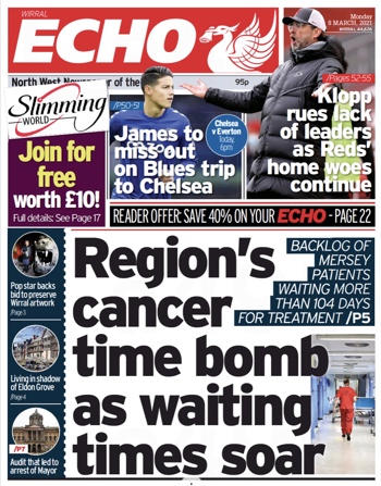 Liverpool Echo Frontpage