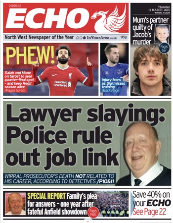 Liverpool Echo Frontpage