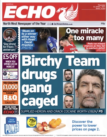 Liverpool Echo Frontpage