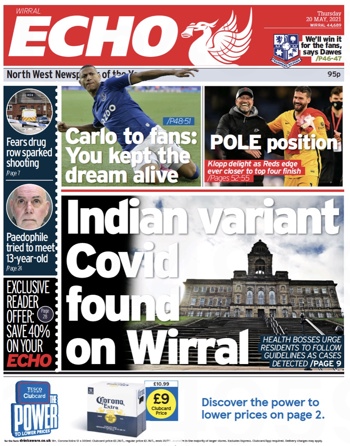 Liverpool Echo Frontpage