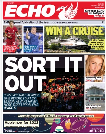 Liverpool Echo Frontpage
