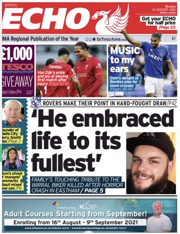 Liverpool Echo Frontpage