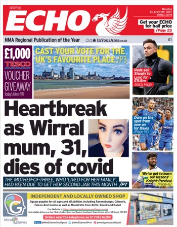 Liverpool Echo Frontpage