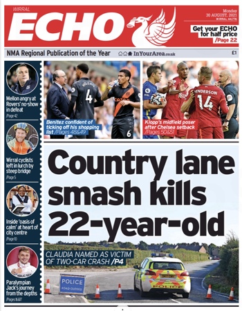 Liverpool Echo Frontpage