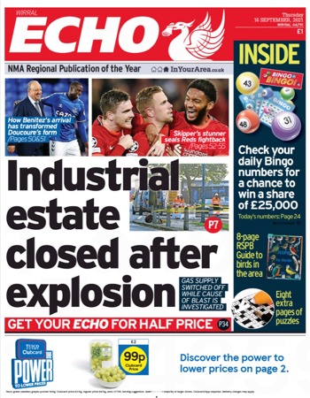 Liverpool Echo Frontpage