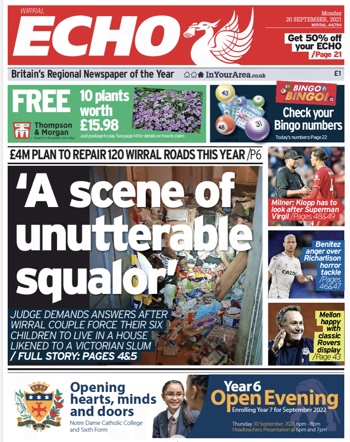 Liverpool Echo Frontpage