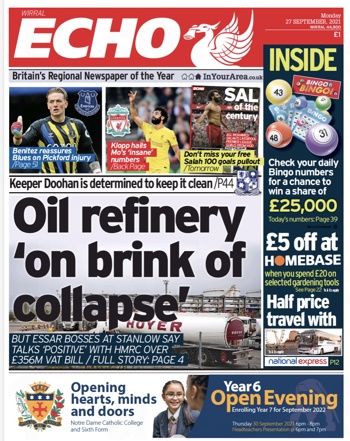 Liverpool Echo Frontpage