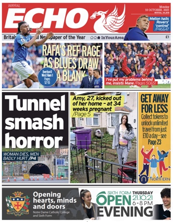 Liverpool Echo Frontpage