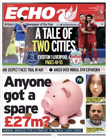 Liverpool Echo Frontpage