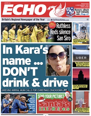 Liverpool Echo Frontpage