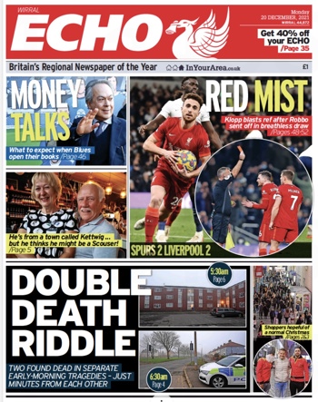 Liverpool Echo Frontpage