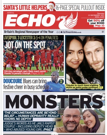Liverpool Echo Frontpage