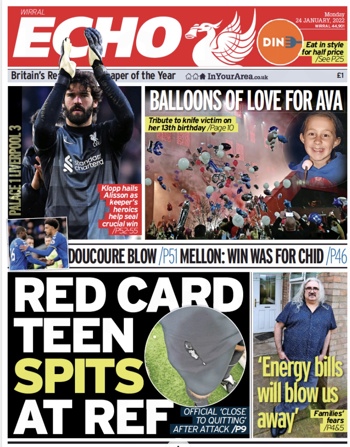 Liverpool Echo Frontpage