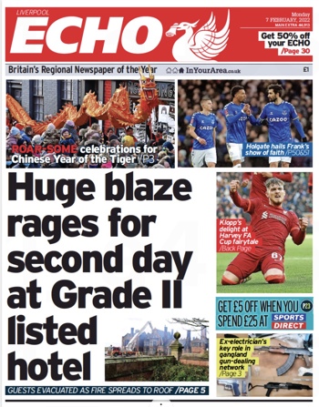 Liverpool Echo Frontpage