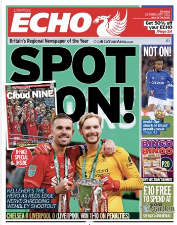 Liverpool Echo Frontpage