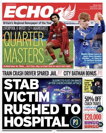 Liverpool Echo Frontpage