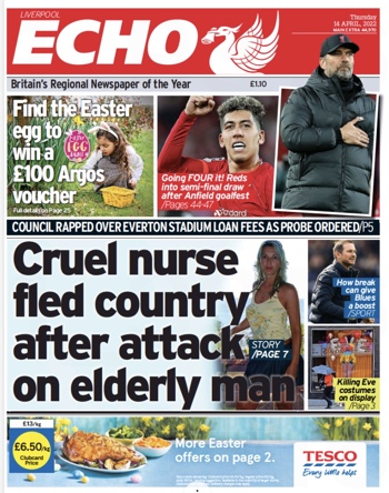 Liverpool Echo Frontpage