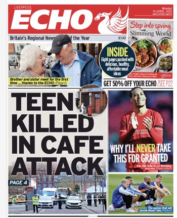 Liverpool Echo Frontpage