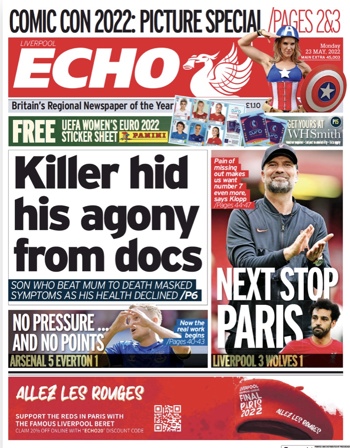 Liverpool Echo Frontpage