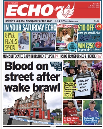 Liverpool Echo Frontpage
