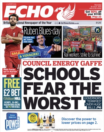 Liverpool Echo Frontpage