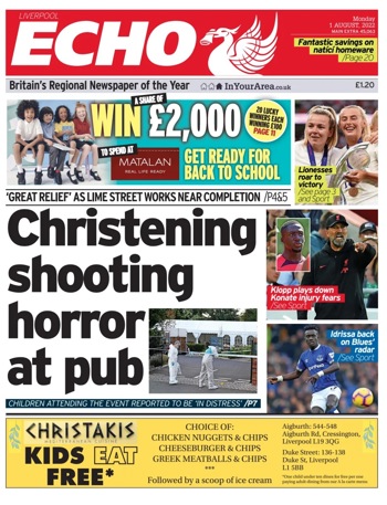 Liverpool Echo Frontpage