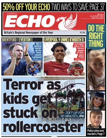 Liverpool Echo Frontpage