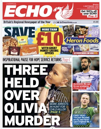 Liverpool Echo Frontpage