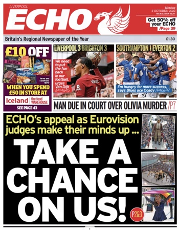 Liverpool Echo Frontpage