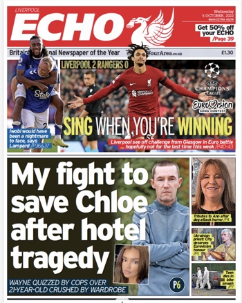 Liverpool Echo Frontpage