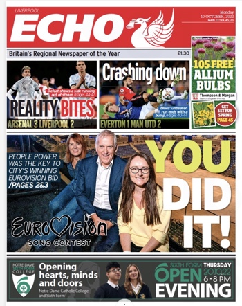 Liverpool Echo Frontpage